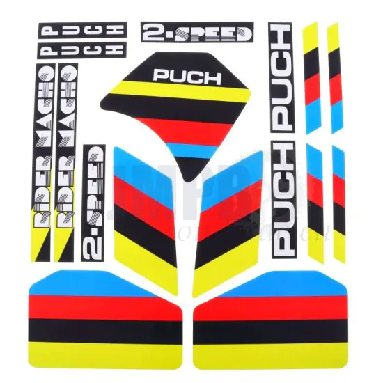 Stickerset Puch 2-Speed Zwart