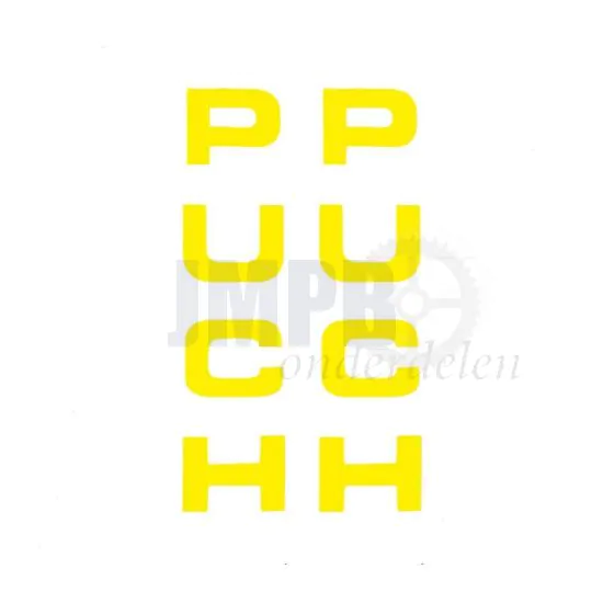 Stickerset Voorvork Puch Geel