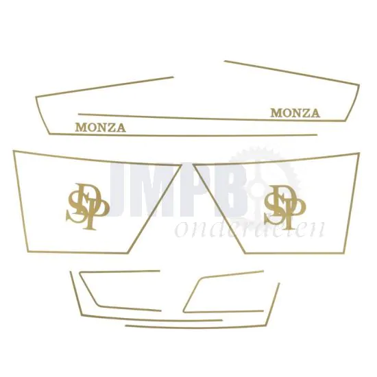 Lijnenstickerset Puch Monza SDP Goud