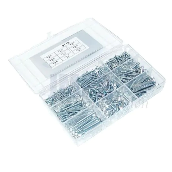 Assortimentset Schroeven + Zaaggleuf Din 963 - 490 Delig