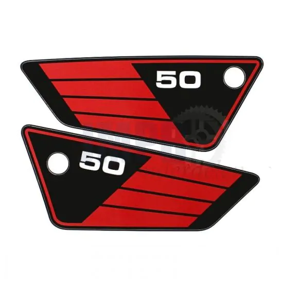Zijkaststickerset Yamaha FS1 3E9 Rood/Zwart