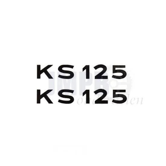 Stickerset Tekst Zundapp KS125 Zwart