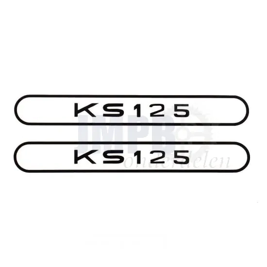 Stickerset Tank Zundapp KS125 Zwart