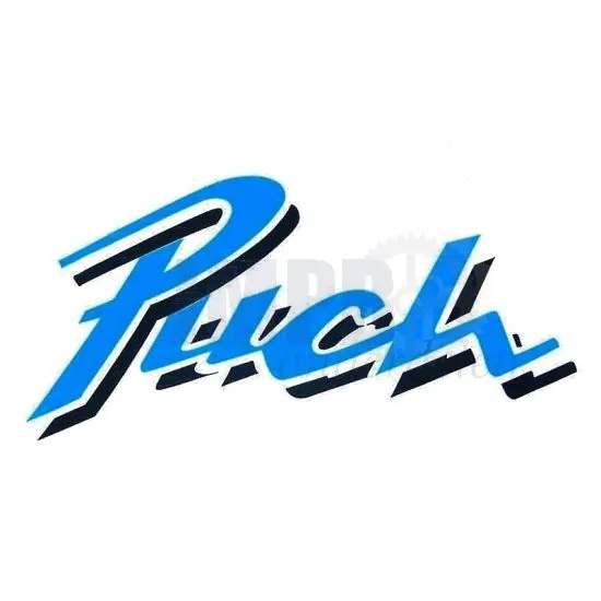 Sticker Puch Blauw/Zwart