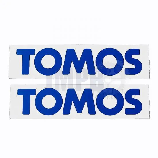 Stickerset Tomos Blauw/Wit 200X50MM