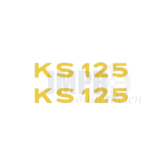 Stickerset Tekst Zundapp KS125 Geel