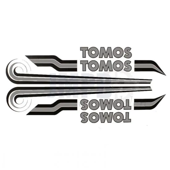 Stickerset Tomos A3 Bullet 79/80 Grijs Zwart
