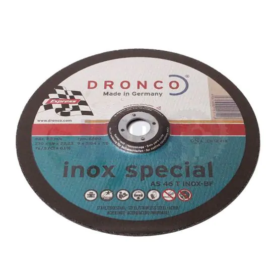Doorslijpschijf INOX As 46 230X1.9X22.3