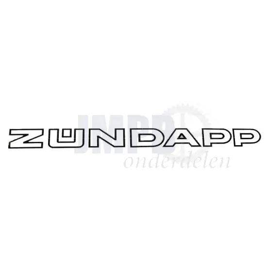 Sticker Zundapp 280X22MM Wit/Zwart Per stuk