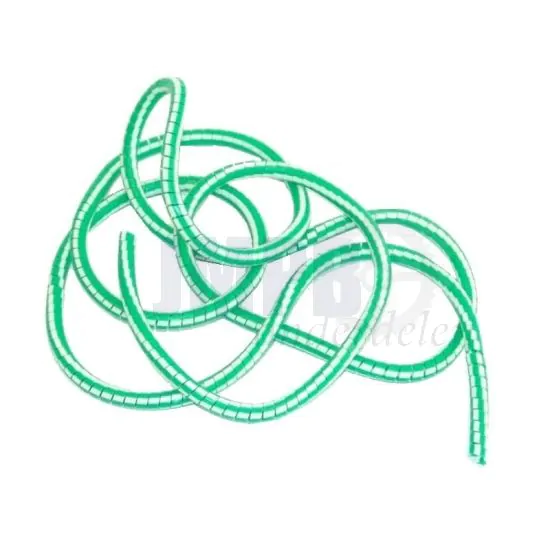 Cover Buitenkabel Wit/Groen 2 Mtr