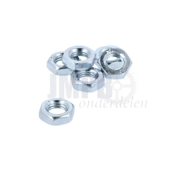 Zeskantmoer Laag M8X1 Verzinkt Din 439B