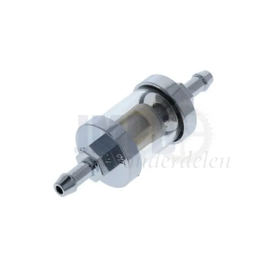 Benzinefilter Chroom Transparant Groot Model