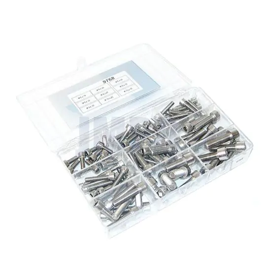 Assortimentset Cilinderschroeven RVS Din 912 - 85 Delig