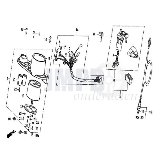 Cockpit / Contactslot Honda MT50