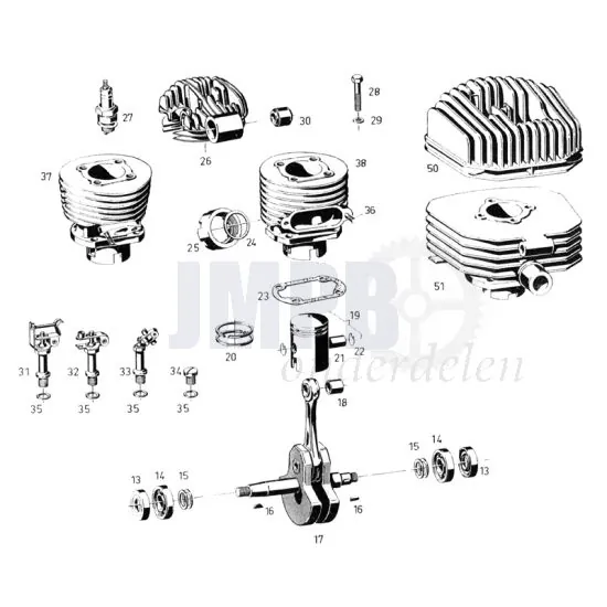 Cilinder / Krukas Sachs 50/3