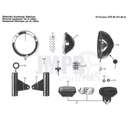 Koplampunit Zundapp 517 GTS50