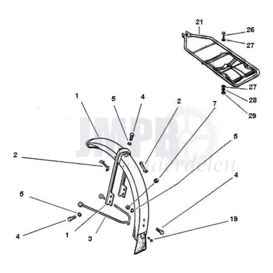 Voorspatbord Puch Maxi