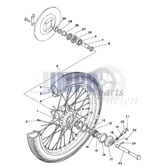 Voorwiel Yamaha FS1 DX