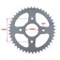 Achtertandwiel Puch M50 44 Tands