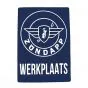 Sticker Zundapp Werkplaats Blauw A4