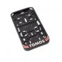 Sticker Plaathouder Smal Tomos Zwart/Rood
