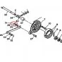 Borgveer Bout Achterremplaat Yamaha FS1/DT