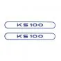 Stickerset Tank Zundapp KS100 Blauw