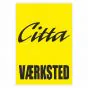 Vaerksted Sticker Citta Geel Deens