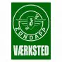 Vaerksted Sticker Zundapp Groen Deens