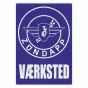 Vaerksted Sticker Zundapp Blauw Deens