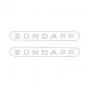 Stickerset Tank Zundapp Woord Wit