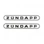 Stickerset Tank Zundapp Woord Zwart