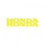 Stickerset Honda Woord Geel 12CM
