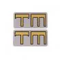 Stickerset Kreidler TM Goud op Zilver 25X49MM