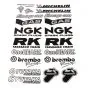 Sponsorkit Technical Racing Zwart/Zilver 24X34CM