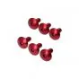 Boutset M6X15 Aluminium Rood - 6 Stuks