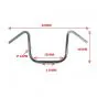 Stuur Apehanger Chopper Breed Chroom 300MM