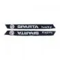 Tankstickerset Sparta Lucky Zwart/Chroom