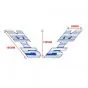 Stickerset Tank Honda MT5 Blauw/Wit