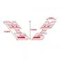 Stickerset Tank Honda MT5 Rood/Wit