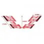 Stickerset Tank Honda MT5 88/89 Wit/Rood