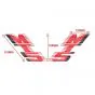 Stickerset Tank Honda MT5 88/89 Rood/Wit