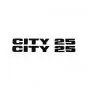 Stickerset City 25 Zijscherm Zwart 165X25MM