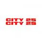 Stickerset City 25 Zijscherm Rood 165X25MM