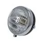 Koplamp Rond Zwart/Chroom 125MM