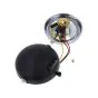 Koplamp Rond Zwart/Chroom 125MM