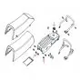 Rubberset achterspatbord Honda MT