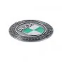 Embleem Sticker Puch Logo Metaal Zilver/Groen 47MM