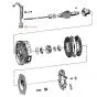 Keerring Sachs 2/3/4V Koppelingshevel 13X19X2.5
