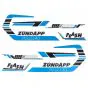 Stickerset Zundapp Famel Flash Blauw/Zwart/Wit